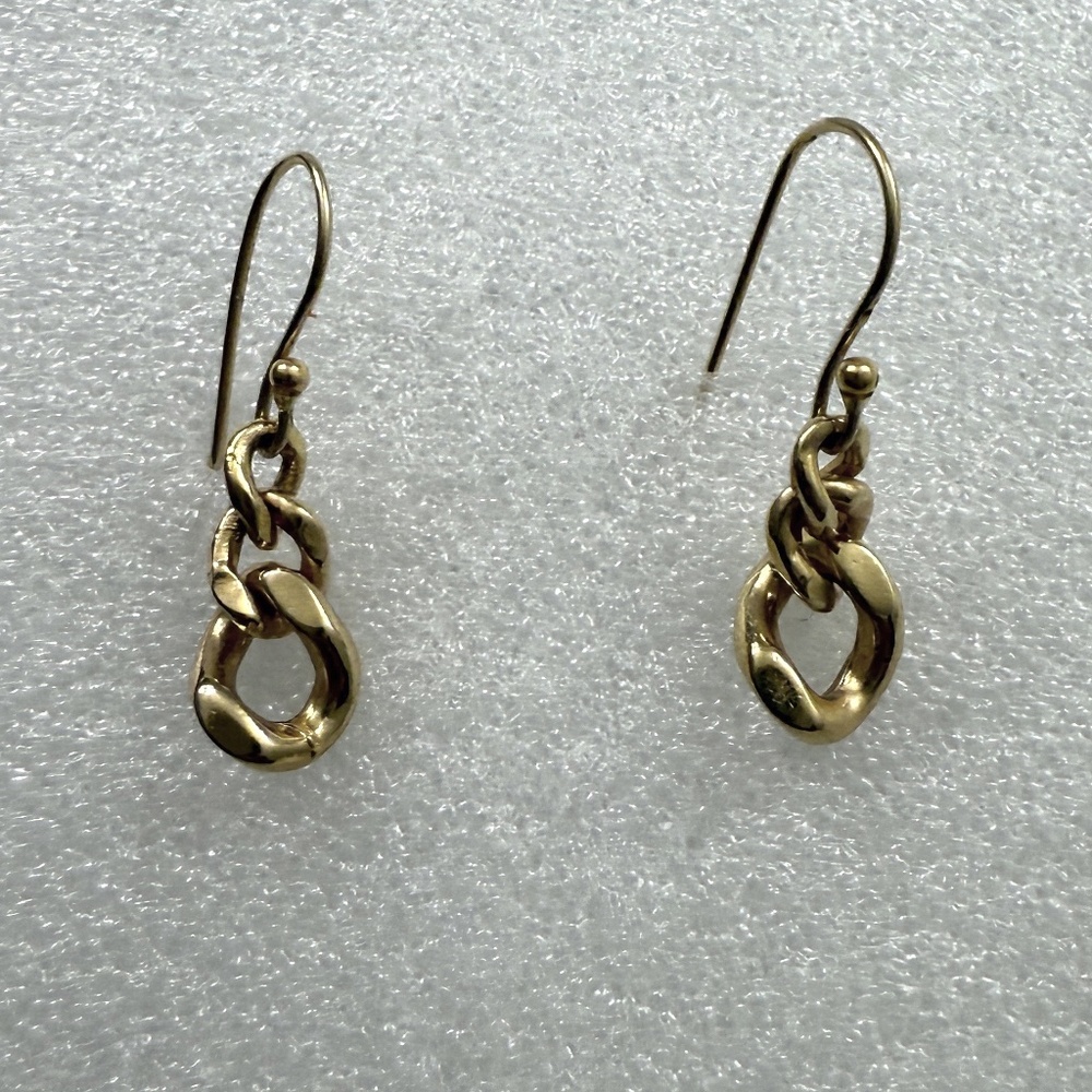 Smal hook Link earrings gold‎